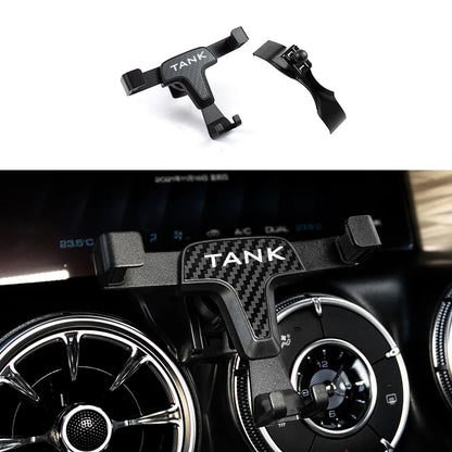 For Great Wall GWM GWM Tank 300 Car Phone Holder Interior Parts Specialized Carbon Fiber Pattern Aromatherapy Holder Accessories