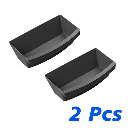 TEKSY 2 PCS For Tesla New Model Y 2025 2026 Launch Juniper Front Seats Under Seat drawer TPE Storage Box