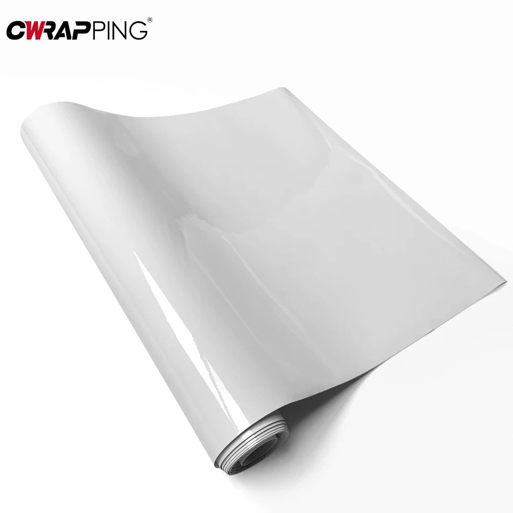 White Glossy Vinyl Car Wrap Film  Matte Waterproof Vinyl Wrap Console Laptop Skin Air Free Motorcycle Stickers Auto Accessories
