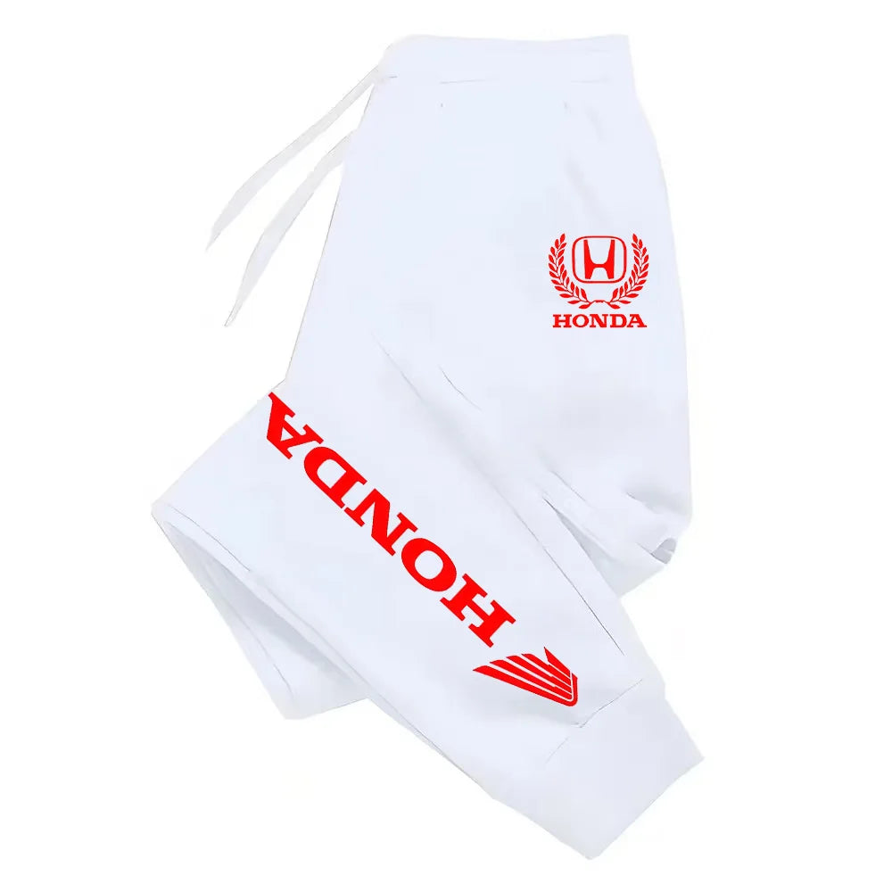 New Honda Autumn and Winter Casual Fashion Cotton Sports Pants Men's Running Fitness Pants Solid Color Pants Sanitary Pants