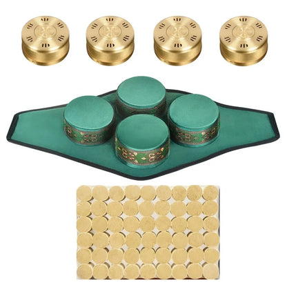 High Quality Slight Smoke Moxibustion Bag Skin-friendly Fabric Moxa Box Mugwort Herbal Roll Burner Body Acupoint Warm Massage