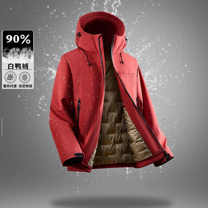 2025 New White Duck Down Men's Waterproof Windproof Warm Down Jacket 2025 Winter Jacket Casual Thick High-quality Clothing