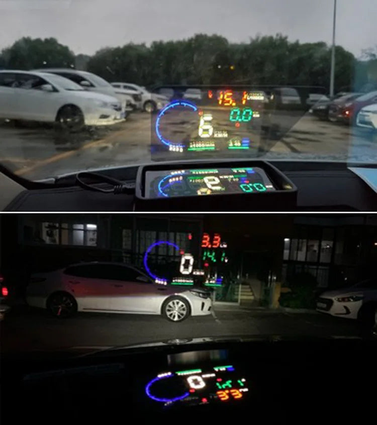 Head-up Display obdUniversal High-Definition Car Speed Projector Portable Car Display ScreenA8