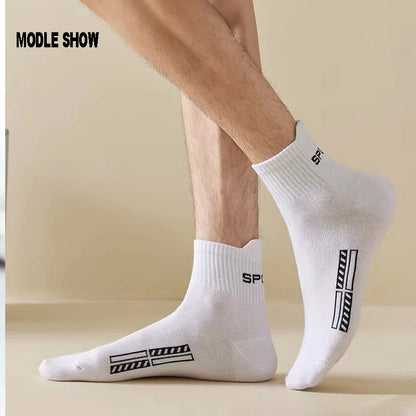 10/20Pairs High Quality Men's Socks Casual Breathable Cotton Man Run Sports Socks Spring Autumn Male Sox Gifts Plus Size 38-45