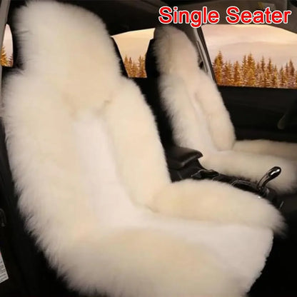 Universal Winter Car Seat Cushions Australian Sheepskin Fur Seat Auto Cover Autumn Warm Winter Interior Accessories K6X4