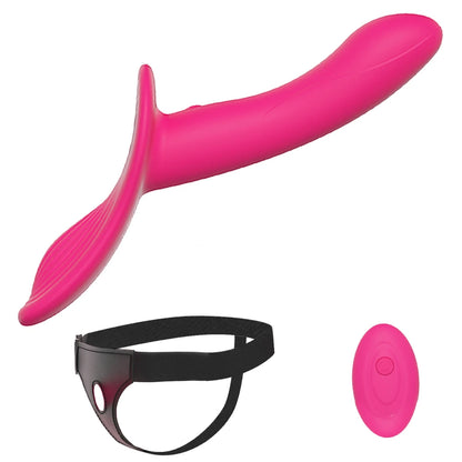 Strap-on Dildo Vibrator Vaginal Masturbatoion Clitoris Stimulator Wearable Double Head 10 Vibration Sex Toys for Couple Lesbian