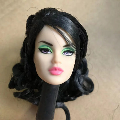 FR Rare Face Doll Heads White Brown Beige Skin Doll Figures Collection Doll Accessories Heads