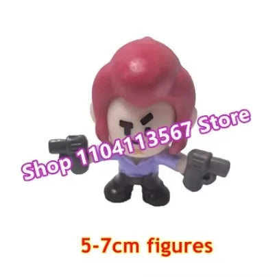 24pcs Cartoon Mini Figures Poco Bibi Shelly Cute Anime Heroes Model Accessories Charms Game Collectibles Toys for Children Gift