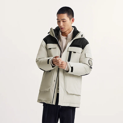 Semir Goose Down Jacket Men Waterproof Windproof Thermal Hooded Thickened 2025 Winter Man Clothing