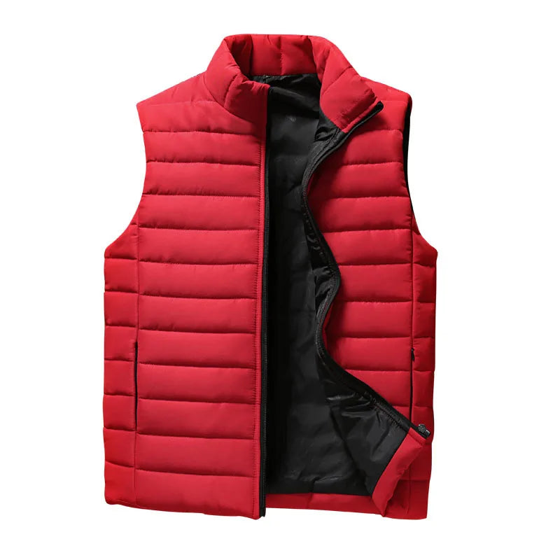 Men's Down Cotton Sleeveless Vest Autumn Winter Korean Style Casual Trendy Warm Waistcoat Jacket