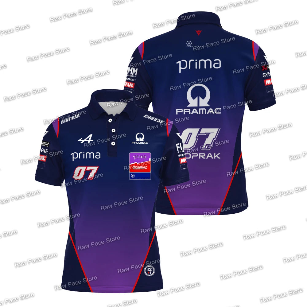 Men's Jack Miller 43 Racing Team Polo Shirt Outdoor Sports Breathable T-Shirt Toprak Razgatlioglu Moto Casual Plus Size Polo 6XL
