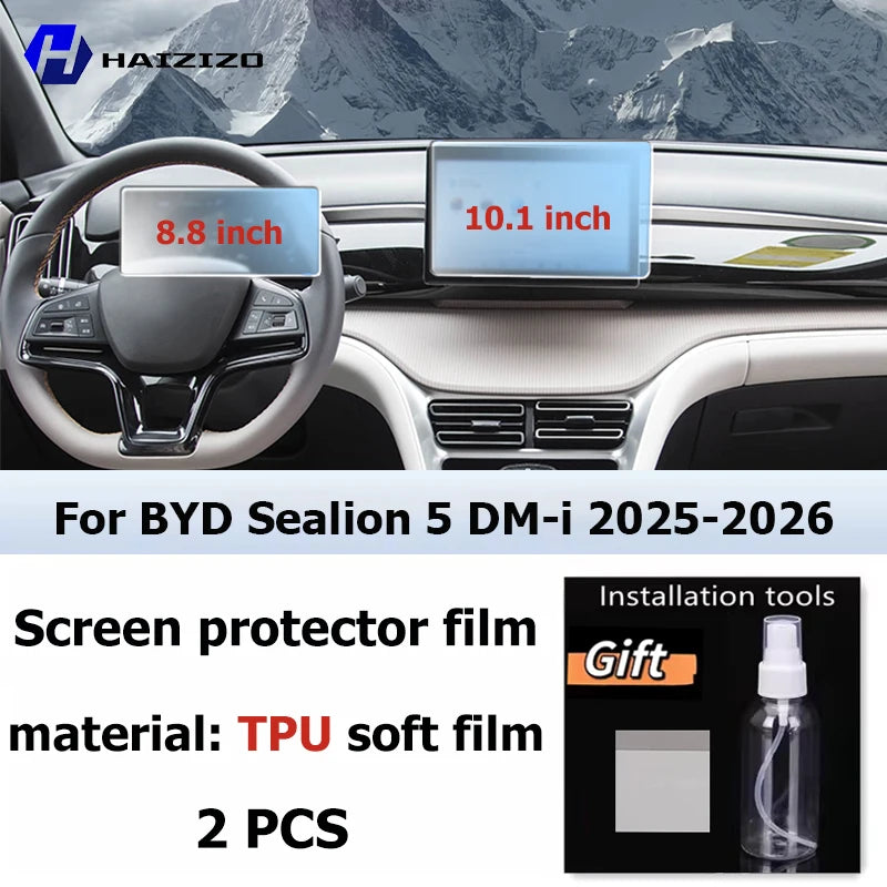 For BYD Sealion 5 DM-i 2025-2026 interior Matte Screen Protector console GPS Navigation LCD screene TPU film Scratch resistant
