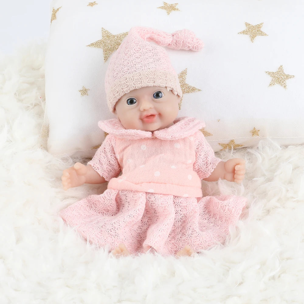IVITA 7" Girl Preemie Full Body Silicone Reborn Baby Doll Lifelike Mini Realistic Doll Surprice Children Antistress Toys Dolls