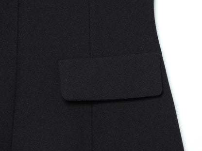 ZARK Fashionable round Neck Bubble Sleeve Short Dress Polyester High Waist Skirt for Women City Commuting Casual Wear Zipper ...