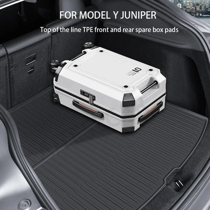 AITESLCAR for Tesla Model Y Juniper/Launch 2025 Rear Seat Backrest Protective Pad Cargo Liner Trunk Mat Anti-Kick Pad Accessori