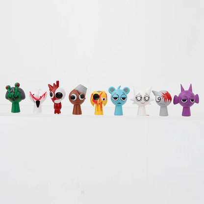 48pcs/Set Mini Sprunki Action Figure Toy Cartoon Movie Sprunki Wenda Model Doll Figurines Fans Gift