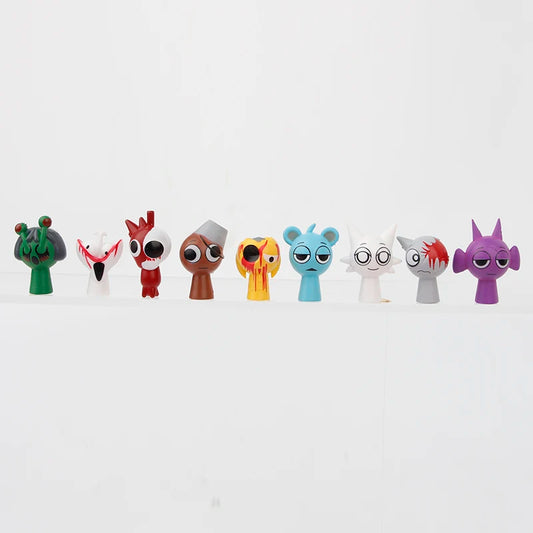 48pcs/Set Mini Sprunki Action Figure Toy Cartoon Movie Sprunki Wenda Model Doll Figurines Fans Gift