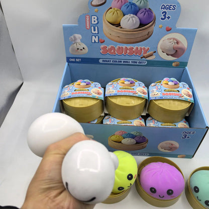 In stock hot sales 6 Cm Giant Dumpling 4 Inch Dumpling Stress Bun Anxiety Soft Decompression Dough For Adults Skateboard