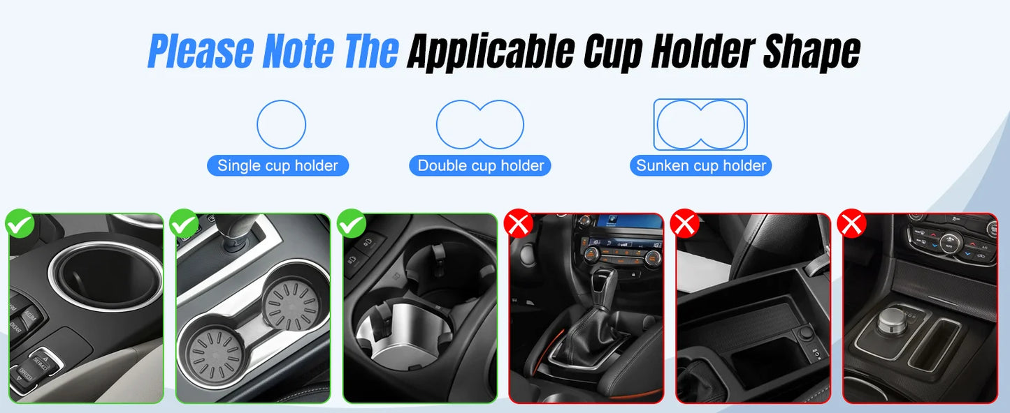Car Phone Holder, Cup Holder Phone Mount With Memory Function 360°Rotation iPhone Car Phone Mount With Adjustable Long Neck