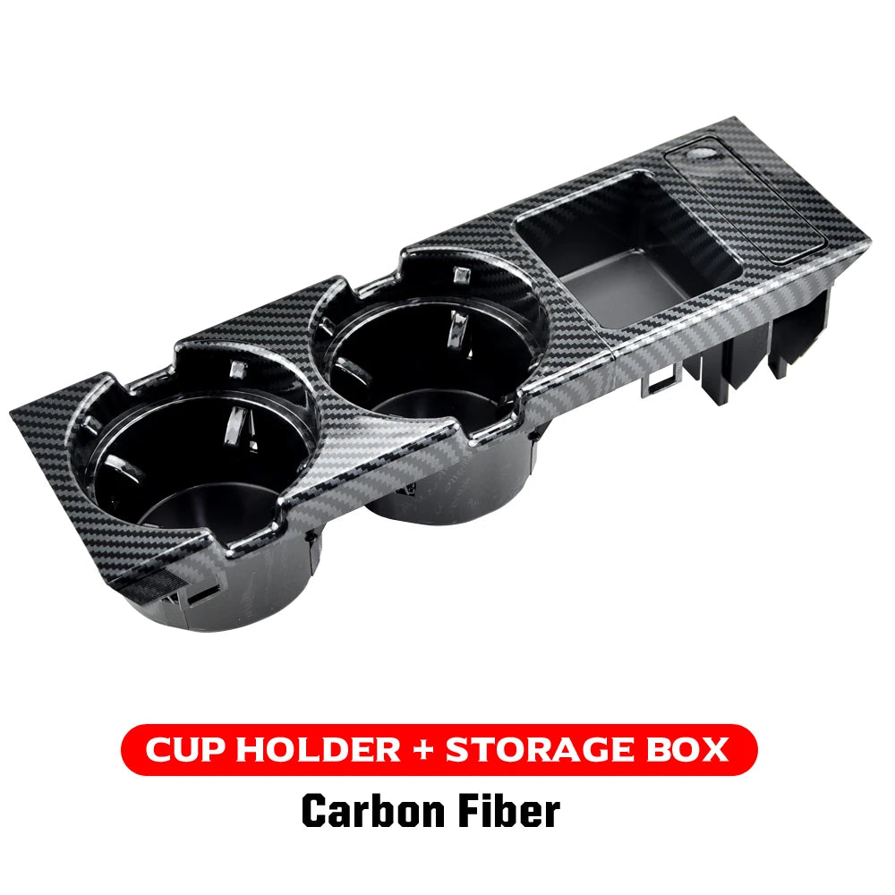 New Double Hole Car Styling Front Center Console Storage Box Coin + Cup Holder For BMW E46 Series 1999-2006 51168217953