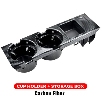 New Double Hole Car Styling Front Center Console Storage Box Coin + Cup Holder For BMW E46 Series 1999-2006 51168217953