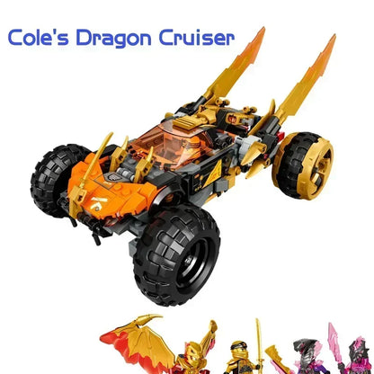 601pcs Fire Dragon Attack Building Blocks Model Toys for Birthday Gift