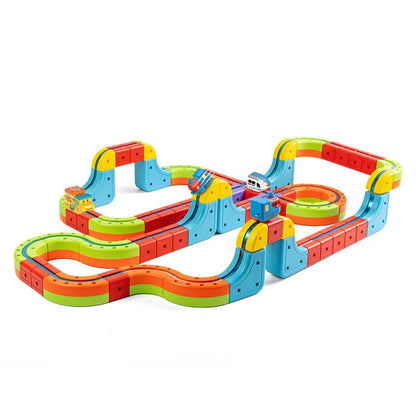 DIY Stem Magnetic Track Car Magnetic Sheet Children'S Puzzle Toy Electric Magical Magnetic Block Anti Gravity Toy Birthday Gift