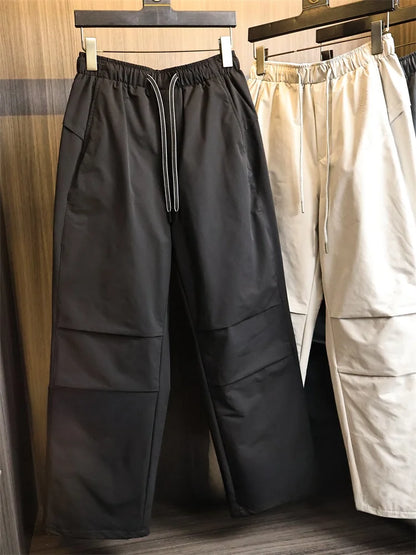 High-End Outdoor Paratrooper Pants Men's Winter Duck down Filled Waterproof Cold Resistant Straight Leg Long Trousers Fashion...