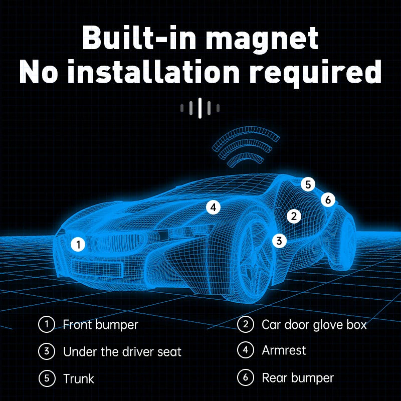 Portable GPS Tracking Device GF10 Car GPS Tracker Vehicle GPS Locator Strong Magnetic Anti-lost Alarm GPS Position Free APP