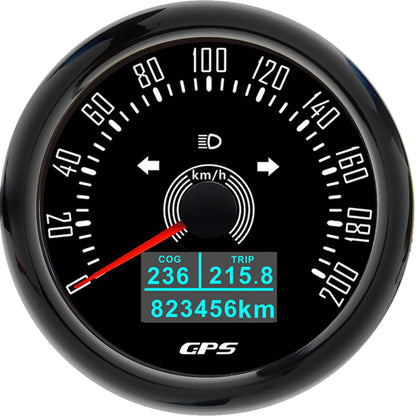 Waterproof 85MM GPS Speedometer With GPS Antenna 7 Color Backlight For Motorcycle Marine Boat Car Truck Speed Gauge Meter 12V24V