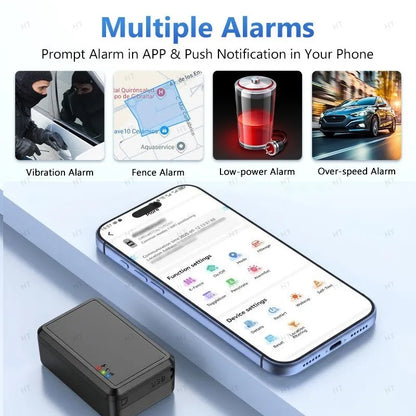 4G GPS Tracker Car 10000/20000mAh Vehicle GPS Locator Real-time GPS Tracking Device Long Standby Anti-theft Alarm Position APP