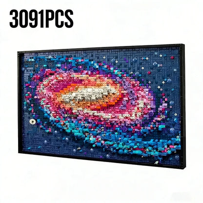 2026 3091 Works of art, space, universe, stars, Milky Way, building blocks, decorations, puzzle models, birthday gifts