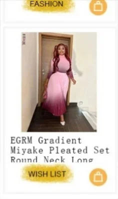 EGRM Large Size Miyake Fold Gradual Color Suit Bat Sleeve Shirt Louver A-line Skirt Two-piece Set Women 2024 Summer New 9RM8723