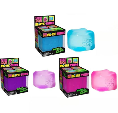 .Trending Nee Doh Jellyfish & Cube Squish Toy, Soft Jelly Squeeze Stress Relief Fidget Toy, Sensory NeeDoh for Kids & Adults