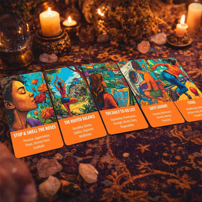 56 Cards The Daily Rhythms Oracle Deck, 13x8 Cm, Build Inner Connection Understanding Life Changes Card Game, Spiritual Insight