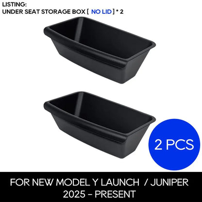 For Tesla New Model Y 2025 Launch Juniper Under Seat Storage Box Drawder With Lids ABS Material Interior Accessories
