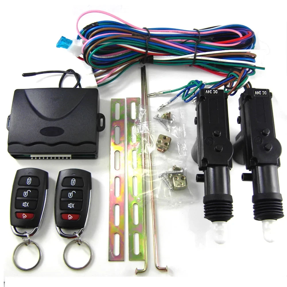 NEW 2 Door Truck Central Door Lock Keyless Entry System Without Siren For 24V DC Vehicle Which Withdout Central Door Lock System