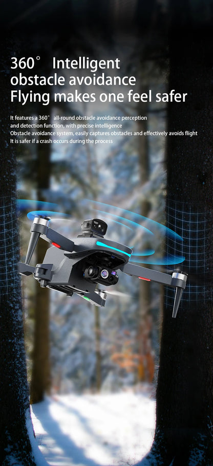 L200 PLUS GPS Drone 5G WIFI Professional 8K 3-axis Gimbal Aerial Brushless Obstacle Avoidance HD Dual Camera Security Drone Toys