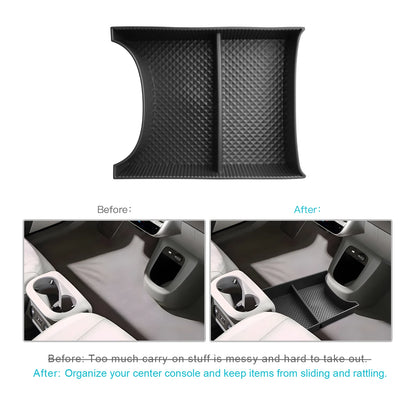 LFOTPP Car Central Storage Box for Hyundai Ioniq 5 2022-2024 Non-slip Rubber Armrest Storage Box Auto Ioniq 5 2024 Accessories
