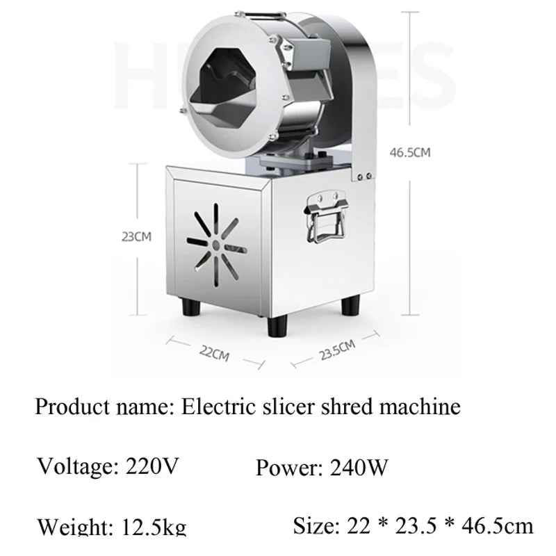 Commercial fruit and vegetable cutter electric carrot slicer potato chopper banana chips slicing cabbage cutting machine