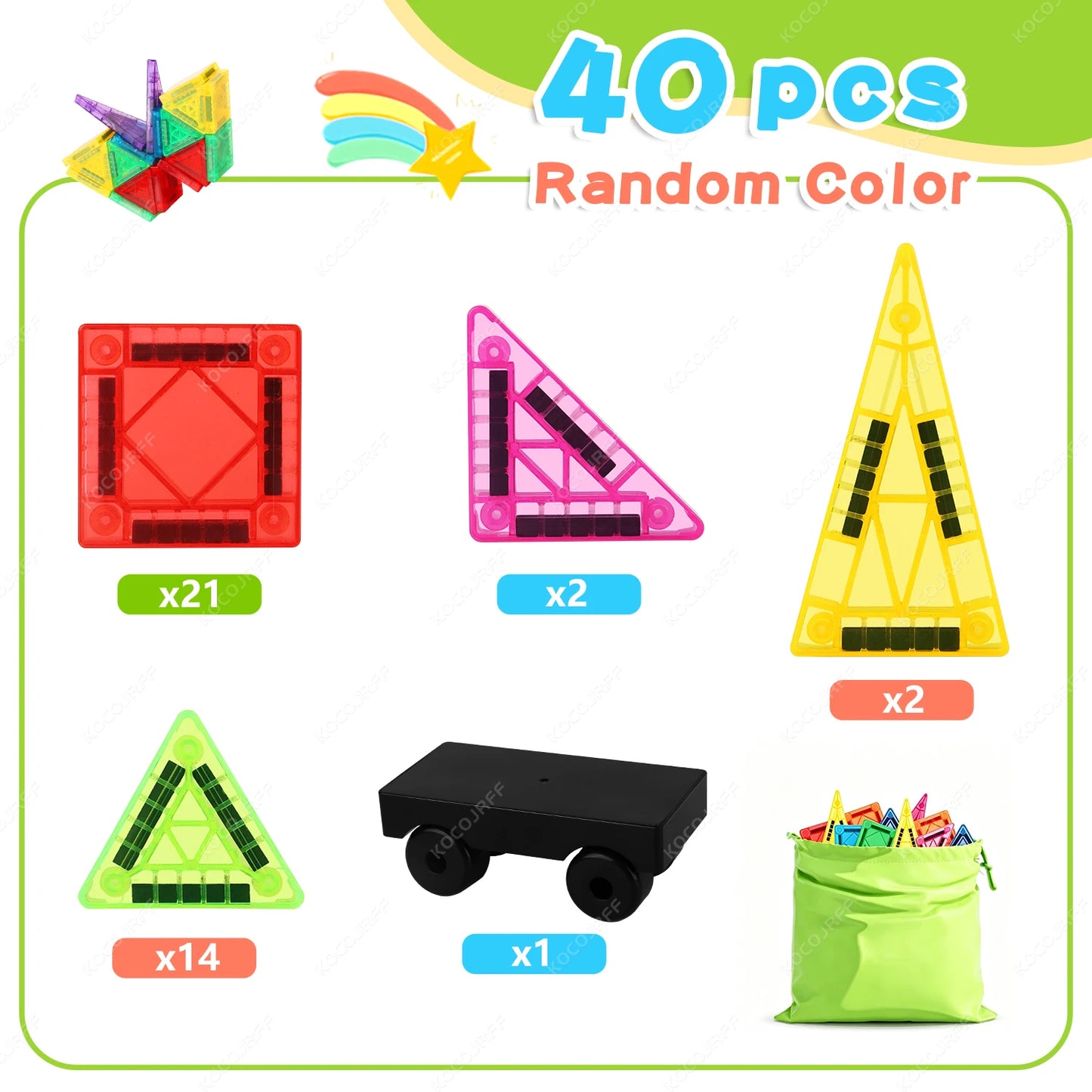 Mini Portable Magnetic Building Toys for All Kids. Travel-Friendly STEM Educational Toys in Random Colors. Great Gifts