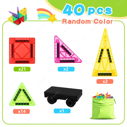 Mini Portable Magnetic Building Toys for All Kids. Travel-Friendly STEM Educational Toys in Random Colors. Great Gifts