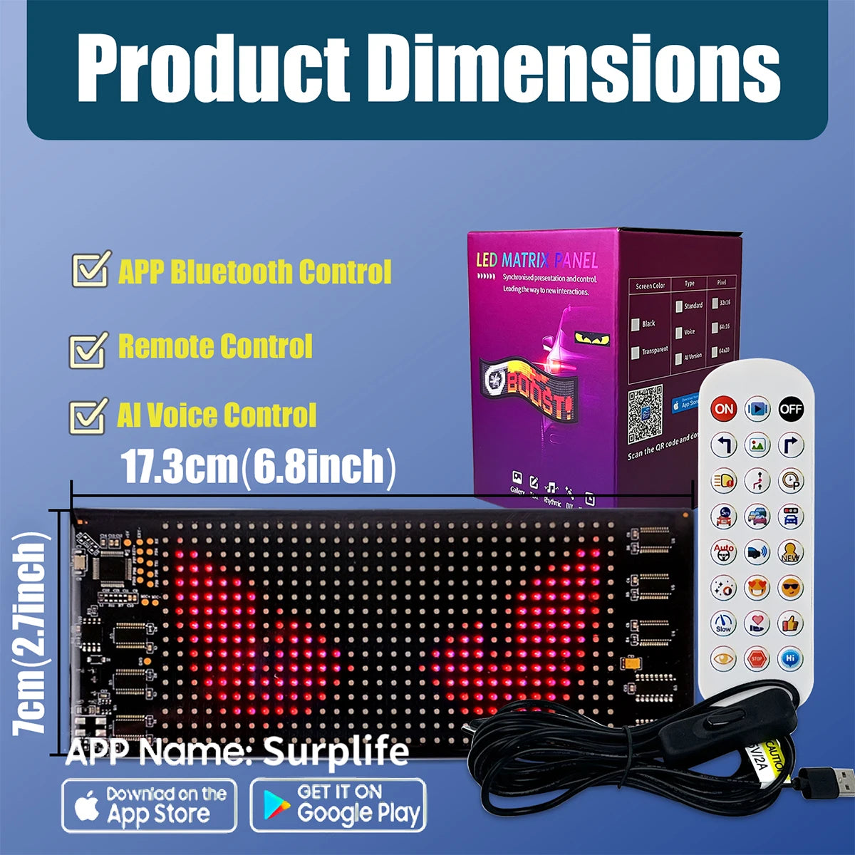 2025 NEW intelligent AI Devil Eyes AI voice control car LED signage  for custom text animation display for shops & parties lamp