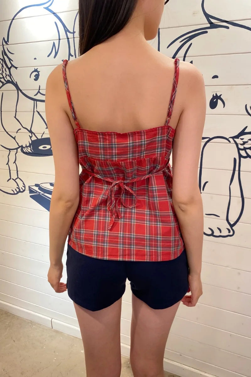 Brandy Melville Pure Cotton Three-Button Base Layer Vest Sweet Style V-Neck Sleeveless Tank Top for Women Spring Summer
