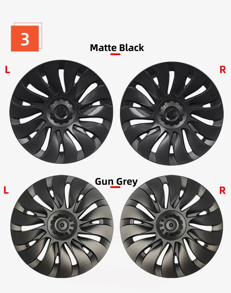 4PCS 19 Inch Hub Cap for Tesla Model Y 2024  Performance Replacement Wheel Hubcap Right&Left Wheel Cap Full Rim Cover Accessorie