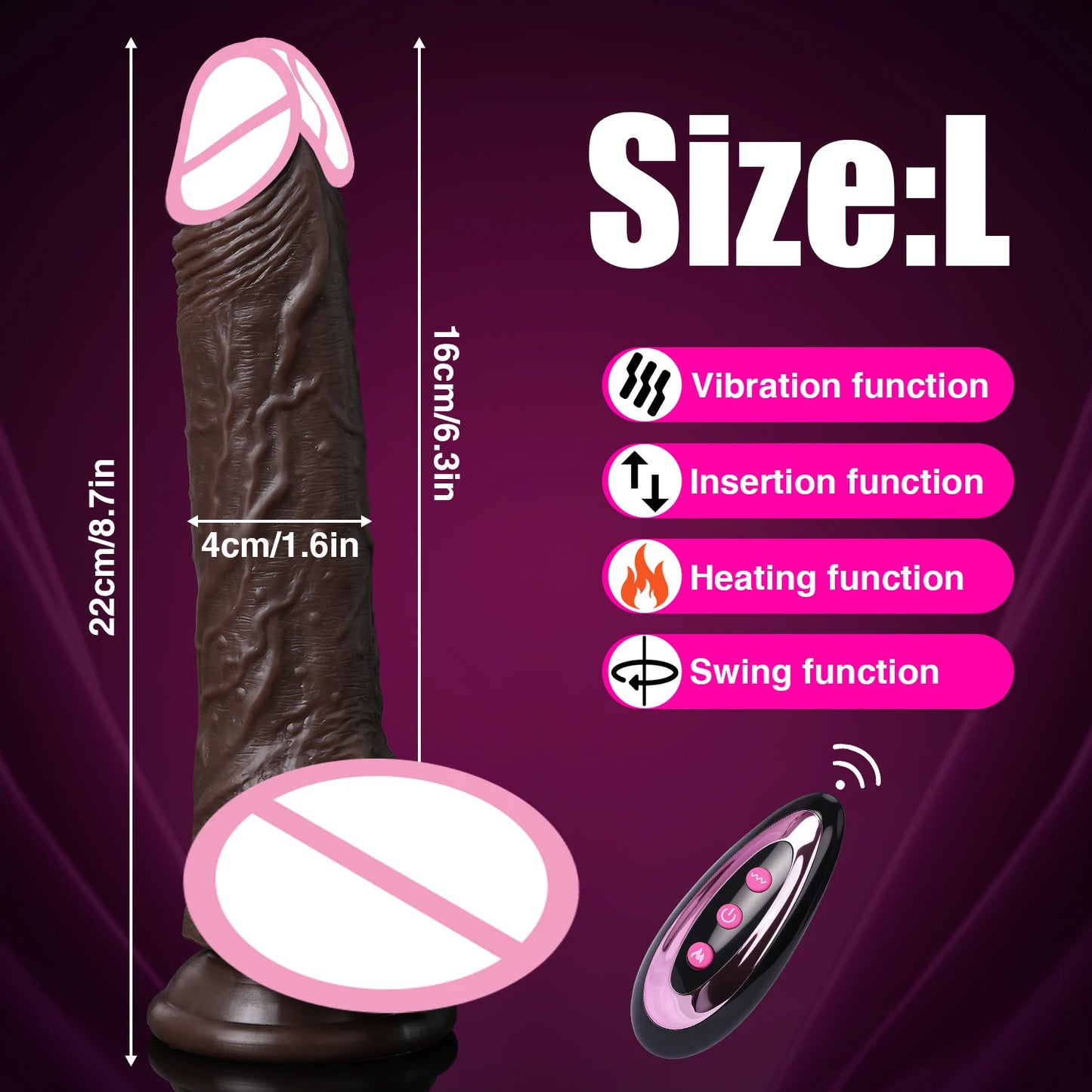 Realistic Telescopic Vibrator for Women Masturbation Anal Climax Toys Penetration Anal Thrusting Penis Dildo Sexy Adult Sex Toys