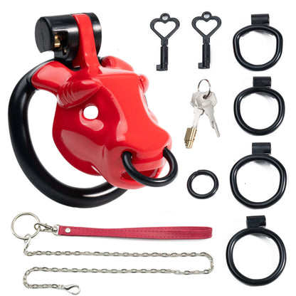 Cow Chastity Lock Traction CB Lock Male Lower Body Restraint BDSM Dog Collar Chastity Device Male Penis Chastity Cage Set