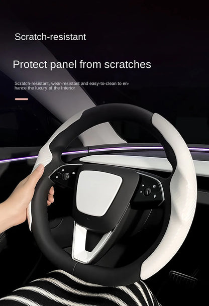Matte White Steering Wheel Covers for Tesla Model Y Juniper Model 3 Highland Steering Wheel Cover Protector Car Accessories 2026