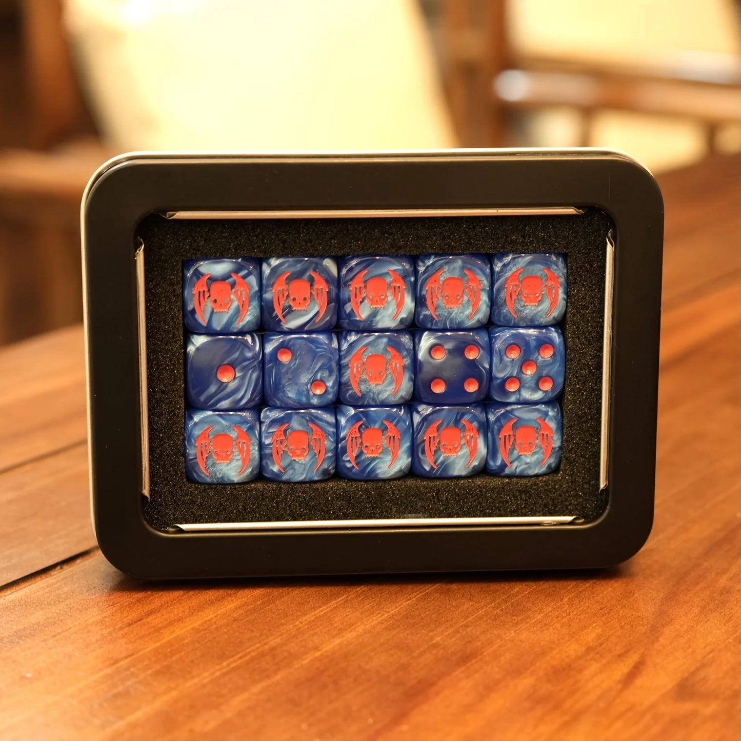 15PCS 16mm/0.63inch D6 Wargaming Dice Set for Tabletop Miniatures Game, Damage Tracking,Army Faction Themed Dice Tokens