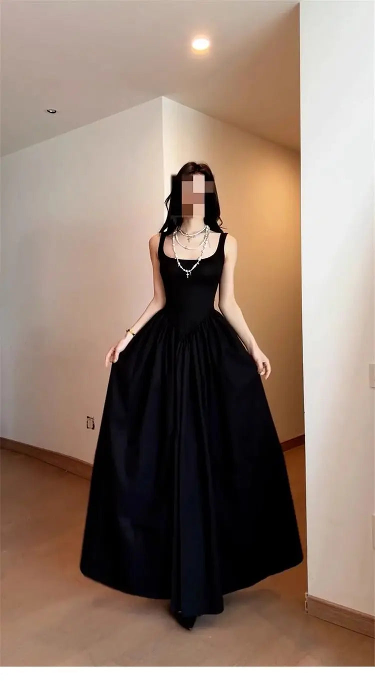 Ele Off-oulder Long Dr Women's Summer New Sle High Waist Design Conceals Flattering Body ape Svel Gown